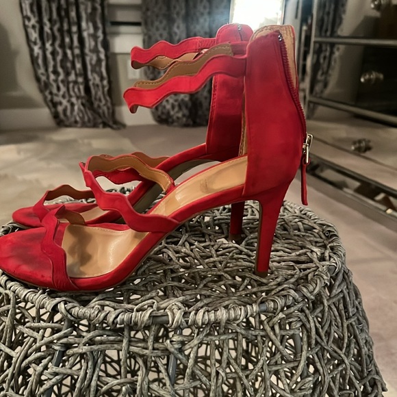 JCrew - Red Strappy Heels - size 7 - Picture 3 of 4